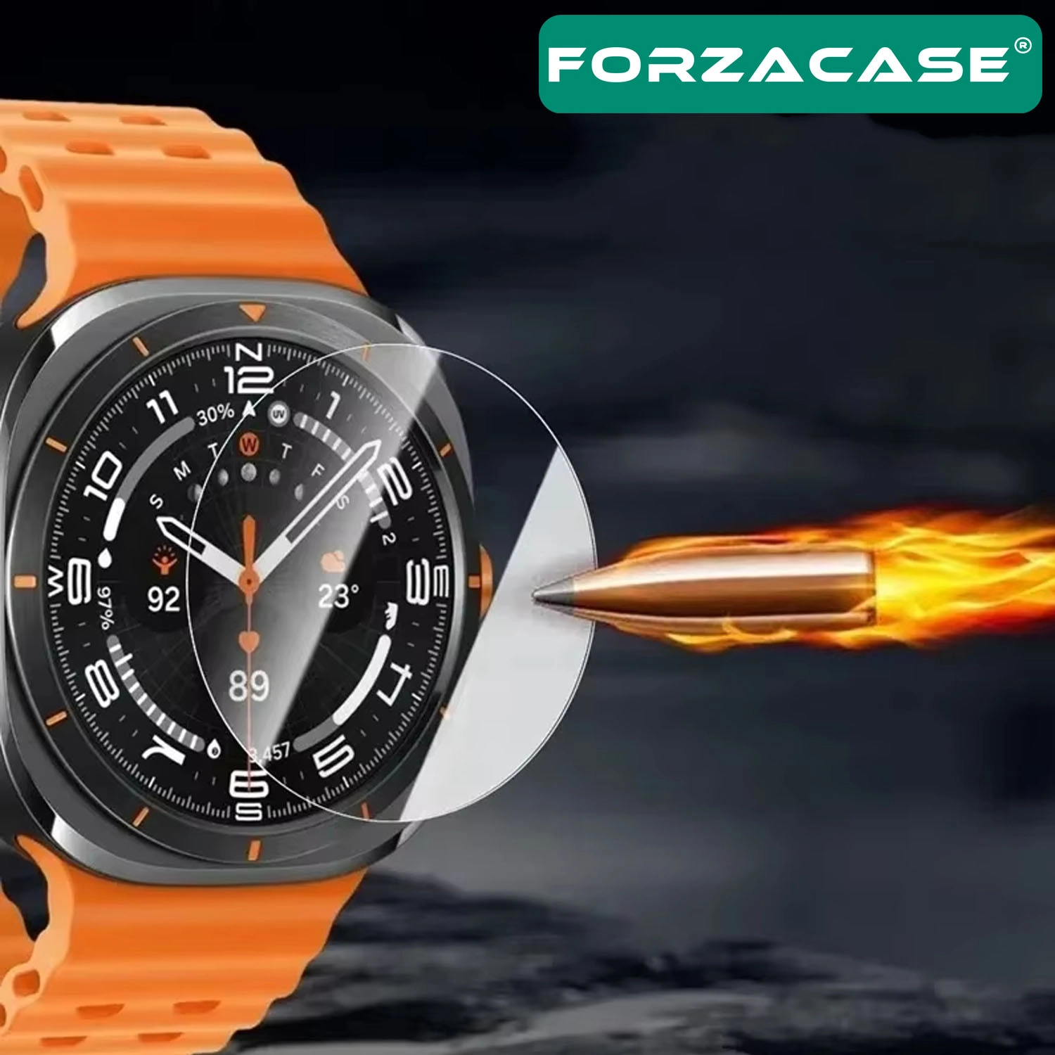 Forzacase Samsung Galaxy Watch 8 Classic 46mm ile uyumlu Temperli Kırılmaz Cam Ekran Koruyucu FC861