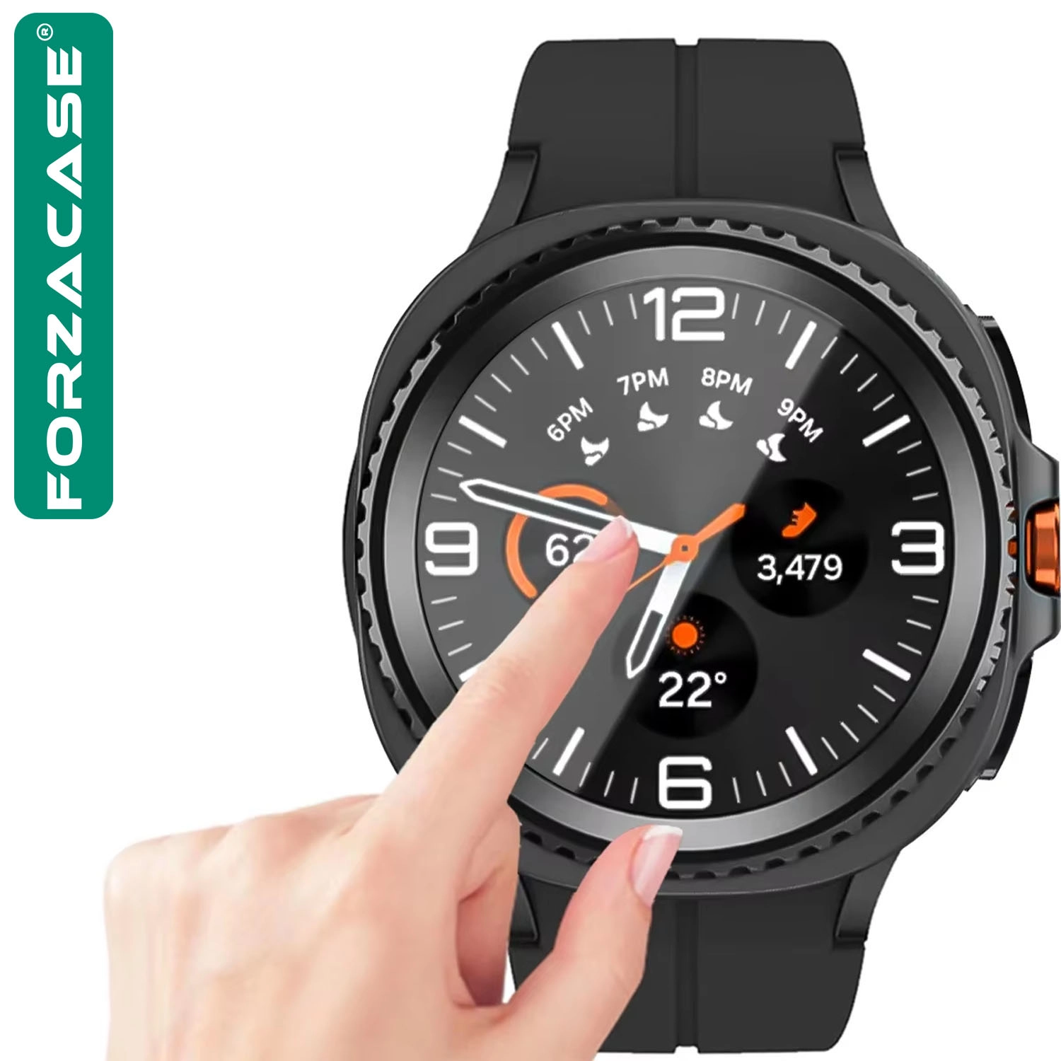 Forzacase Samsung Galaxy Watch 8 Classic 46mm ile uyumlu Temperli Kırılmaz Cam Ekran Koruyucu FC861