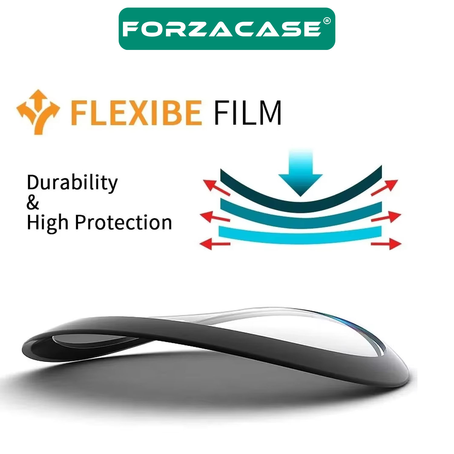 Forzacase Samsung Galaxy Watch 7 Ultra için Çerçeveli Tam Kaplayan 3D Pet Ekran Koruyucu Film FC016