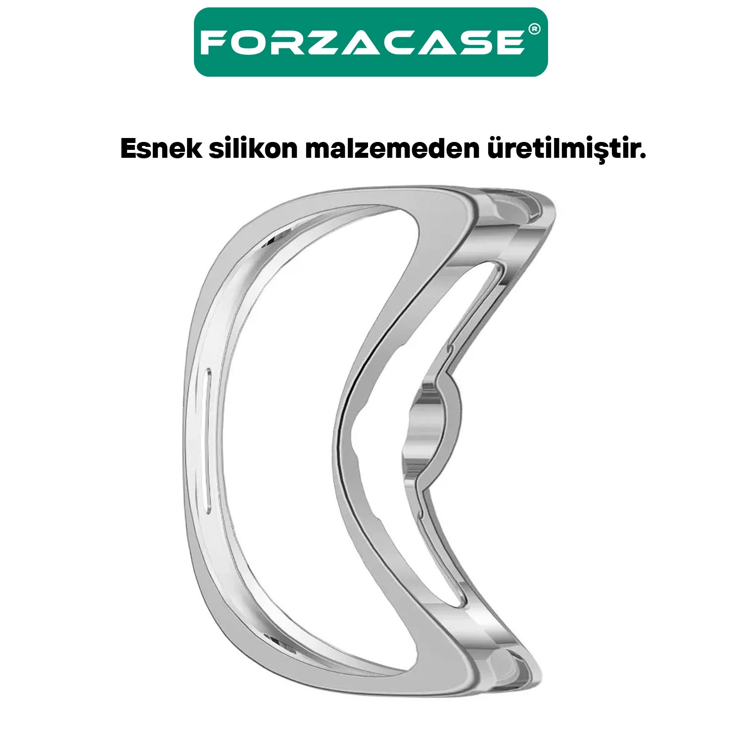 Forzacase Samsung Galaxy Watch 8 Classic 46mm ile uyumlu Önü Açık Silikon Kılıf - FC764
