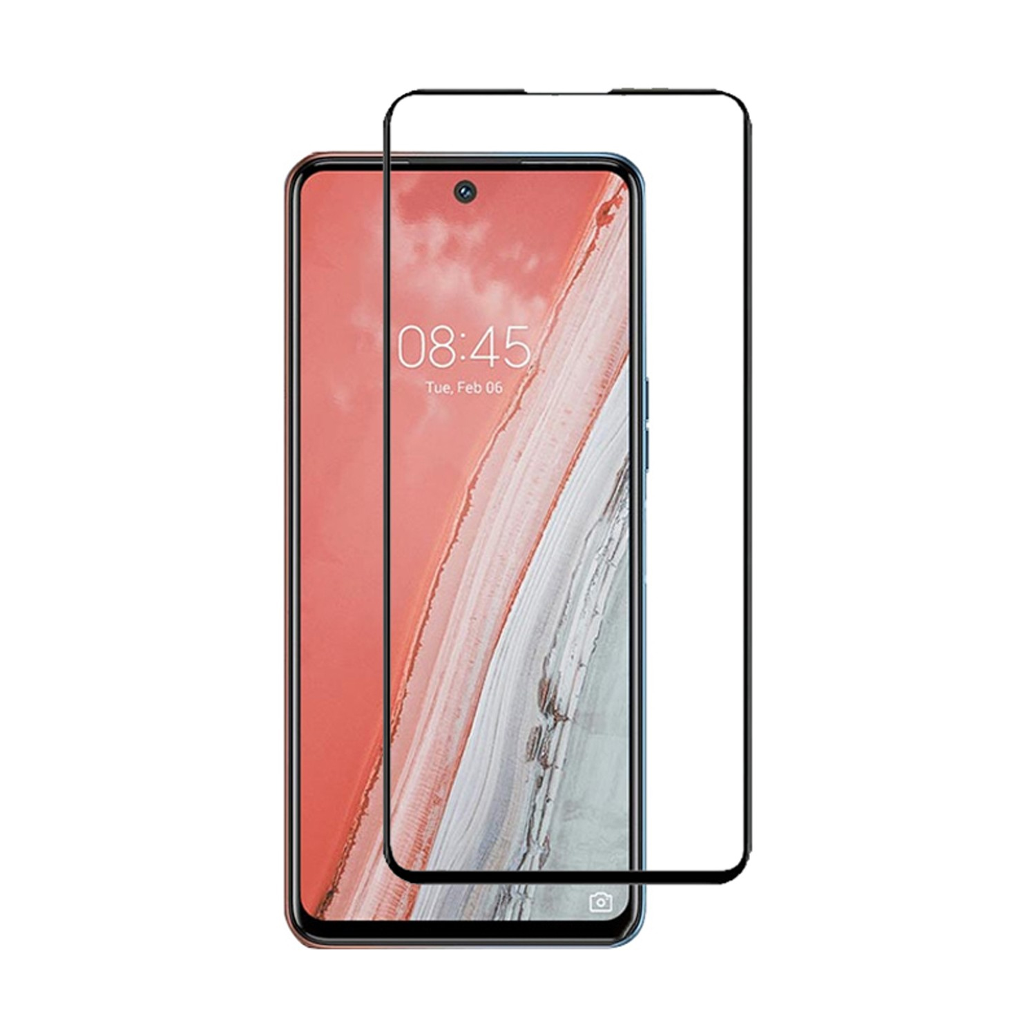 Forzacase Tecno Spark 8 Pro ile uyumlu Çerçeveli Tam Kaplayan Temperli Ekran Koruyucu - FC003
