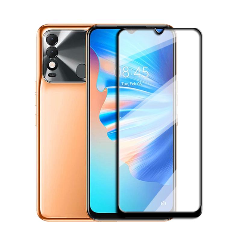 Forzacase Tecno Spark 8T ile uyumlu Çerçeveli Tam Kaplayan Temperli Ekran Koruyucu - FC003