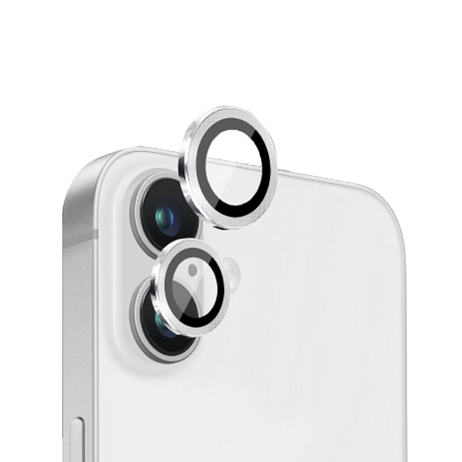 Forzacase iPhone 16 Plus ile uyumlu Kamera Camı Lens Koruyucu Halka Seti - FC381
