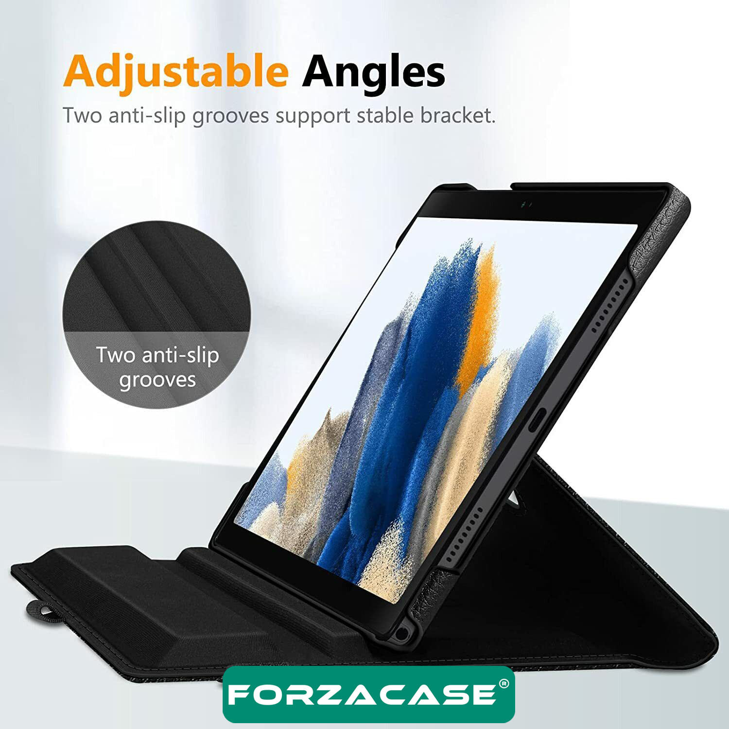 Forzacase Samsung Galaxy Tab A9+ / A9 Plus X210 ile uyumlu 360 Derece Döner Standlı Kılıf - FC012