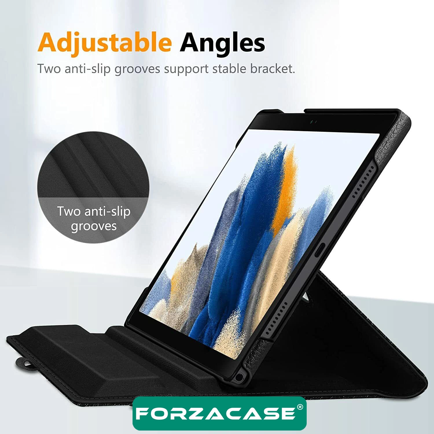 Forzacase Samsung Galaxy Tab A11 8.7 inch X130 ile uyumlu 360 Derece Döner Standlı Kılıf - FC012