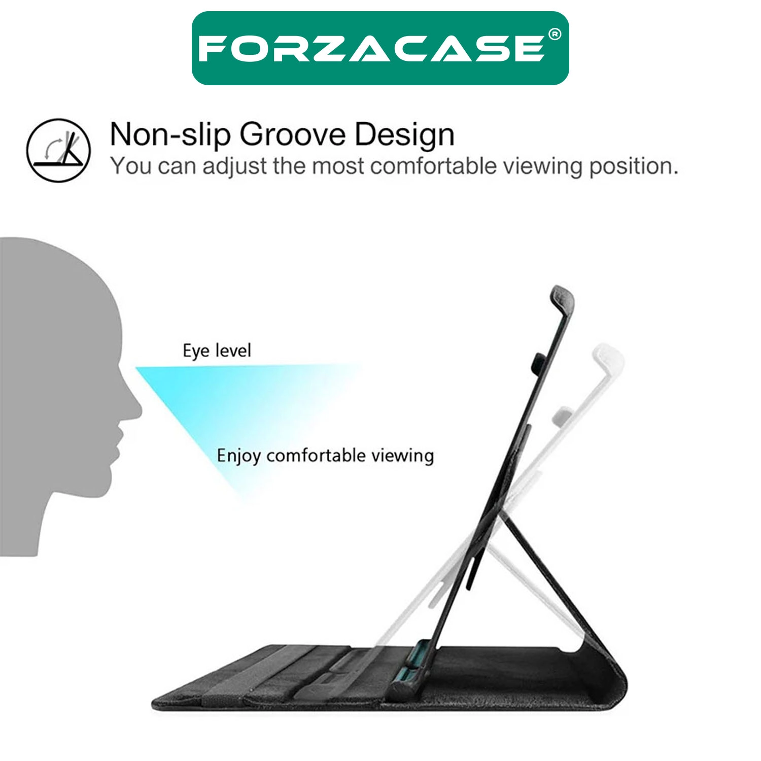 Forzacase Samsung Galaxy Tab S10 Plus 12.4 inç X820 ile uyumlu 360 Derece Döner Standlı Kılıf FC012