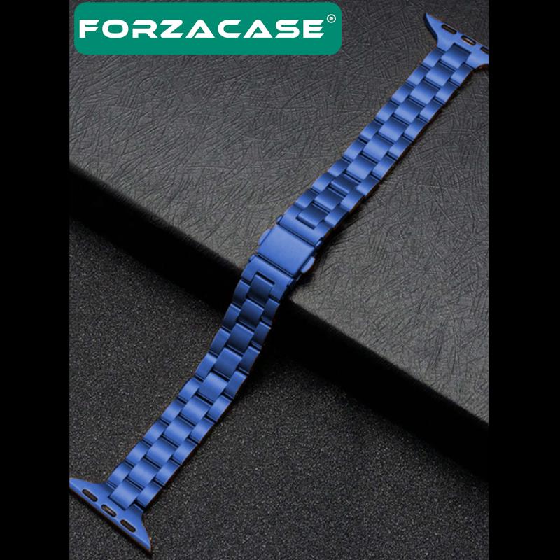 Forzacase Apple Watch 9 45 mm için Ultra İnce Metal Bakla Kordon Kayış - FC390
