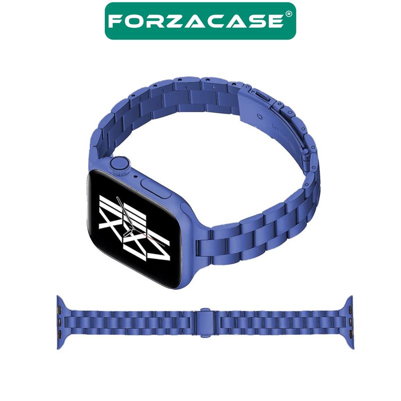 Forzacase Apple Watch 12 46mm ile uyumlu Ultra İnce Metal Bakla Kordon Kayış - FC390