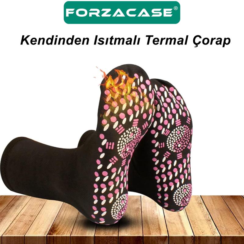 Forzacase Unisex 38-44 beden Kendinden Isıtmalı Ayak Masajlı Termal Çorap  - FC322