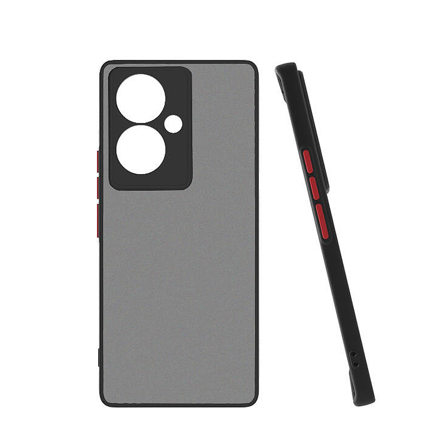 Forzacase Vivo V29 Lite ile uyumlu Shell Serisi Darbeye Dayanıklı Yarı Esnek Plastik Kılıf