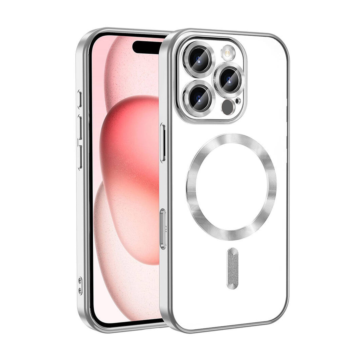 Forzacase iPhone 16 Pro Max ile uyumlu Vision Serisi Magsafe Wireless Şarj Özellikli Silikon Kılıf