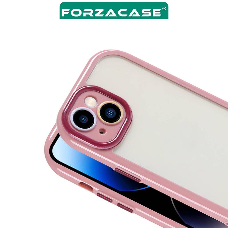 Forzacase iPhone 13 uyumlu Colorful Serisi Kamera Korumalı Yarı Esnek Plastik Tpu Kılıf