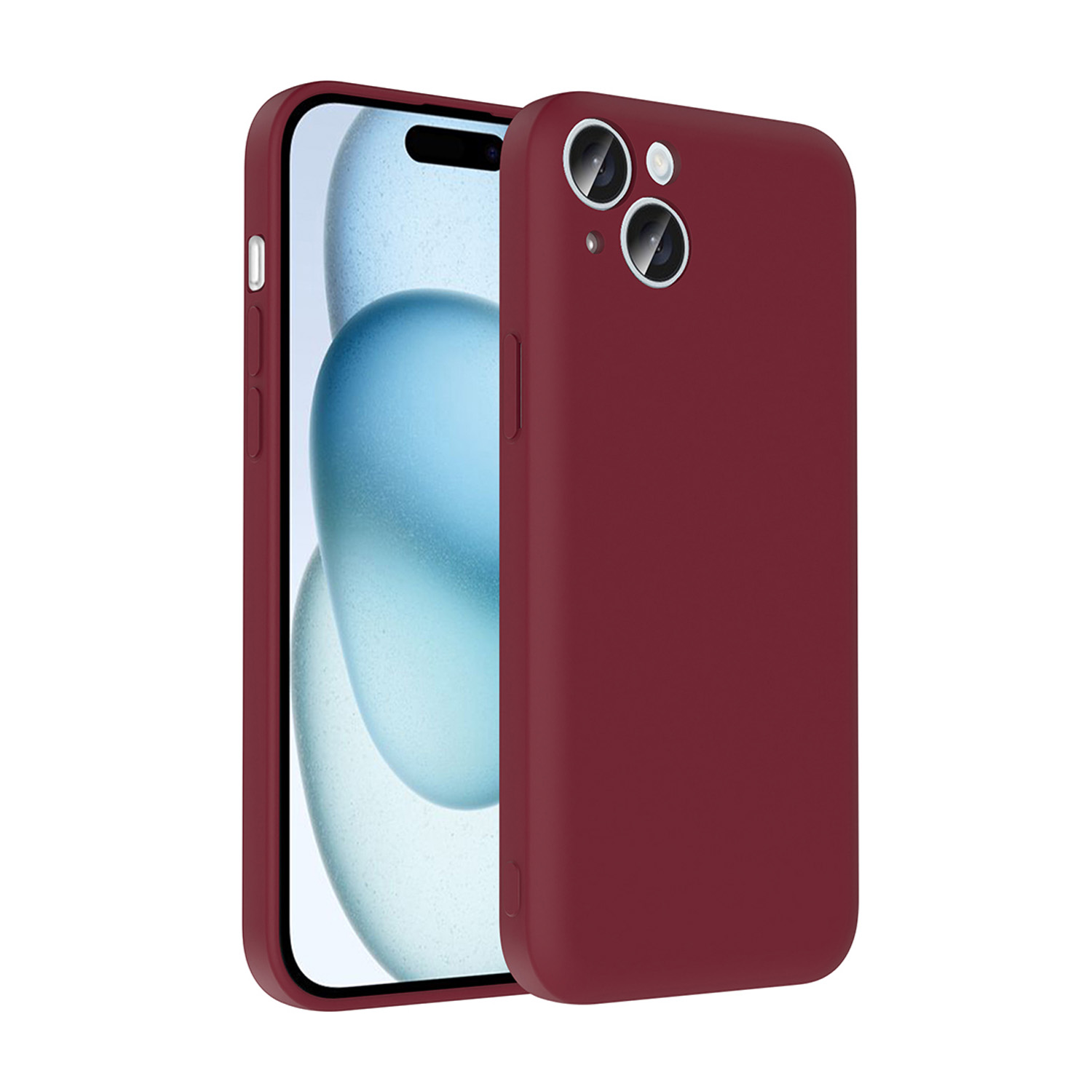 Forzacase iPhone 15 Plus ile uyumlu Kamera Korumalı Kartlık Hazneli Silikon Kılıf - FC1040