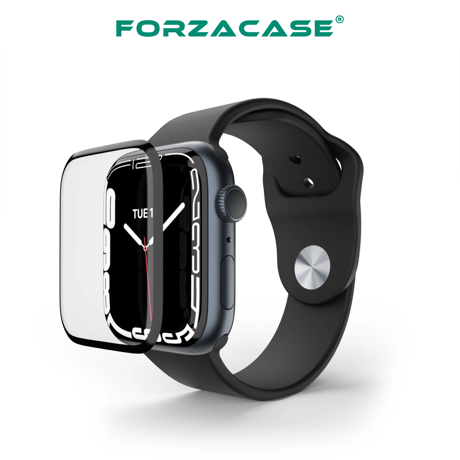 Forzacase Apple Watch Ultra 3 49mm için Çerçeveli Tam Kaplayan 3D Pet Ekran Koruyucu Film - FC016