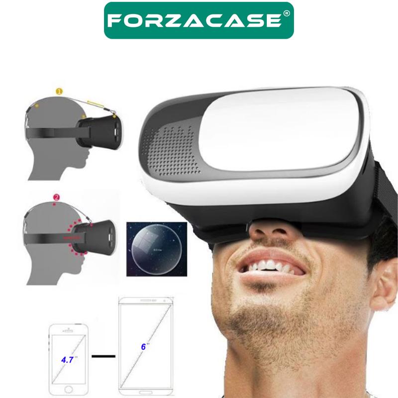 Forzacase 4.7-6.0 inç Telefonlar için 3D Sanal Gerçeklik Gözlüğü - FC173