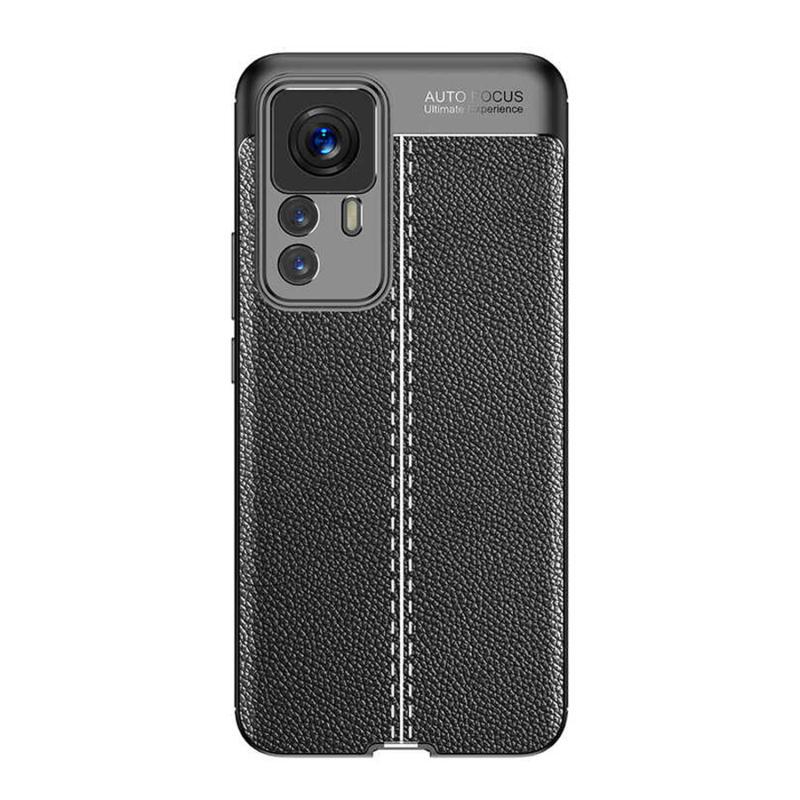 Forzacase Xiaomi 12T / 12T Pro ile uyumlu Deri Effect Serisi Silikon Kılıf