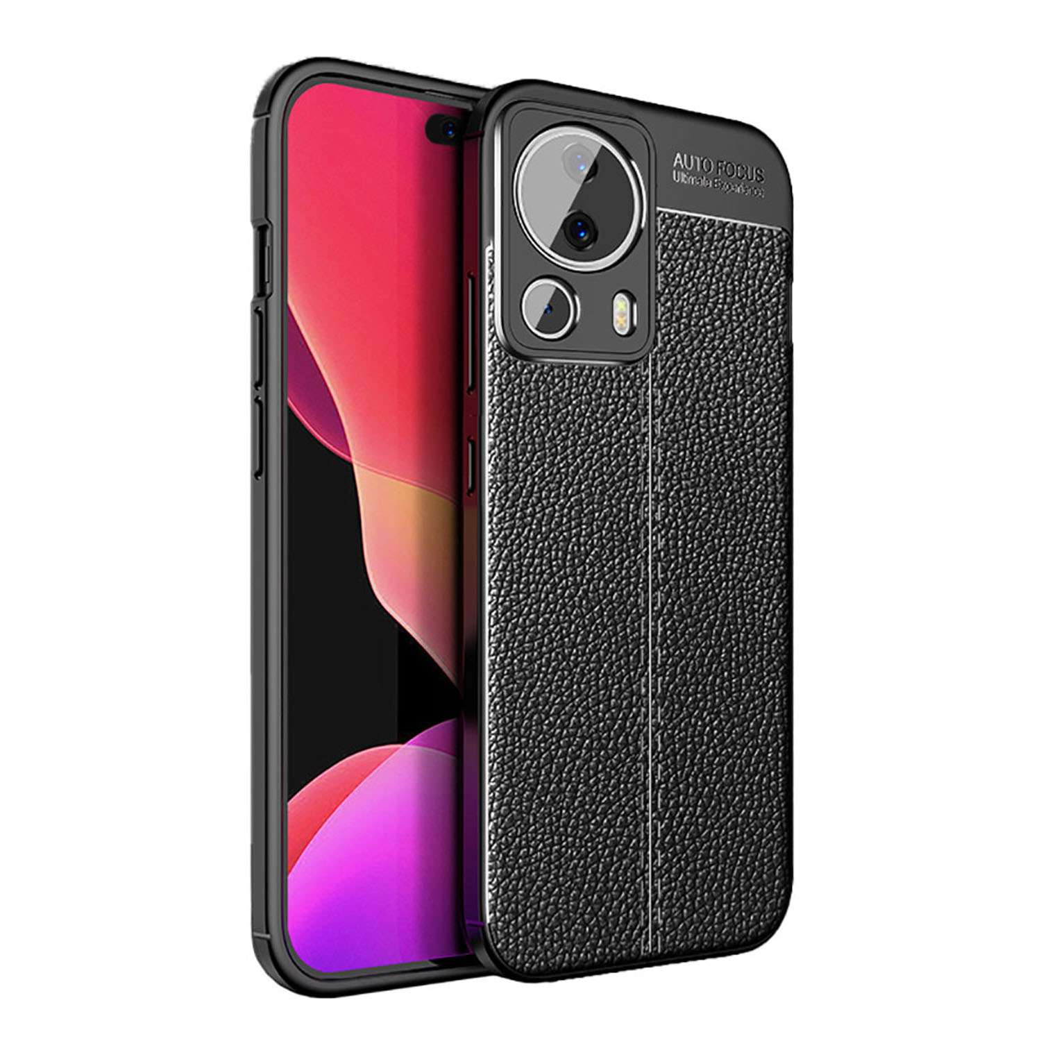 Forzacase Xiaomi 13 Lite ile uyumlu Deri Effect Serisi Silikon Kılıf