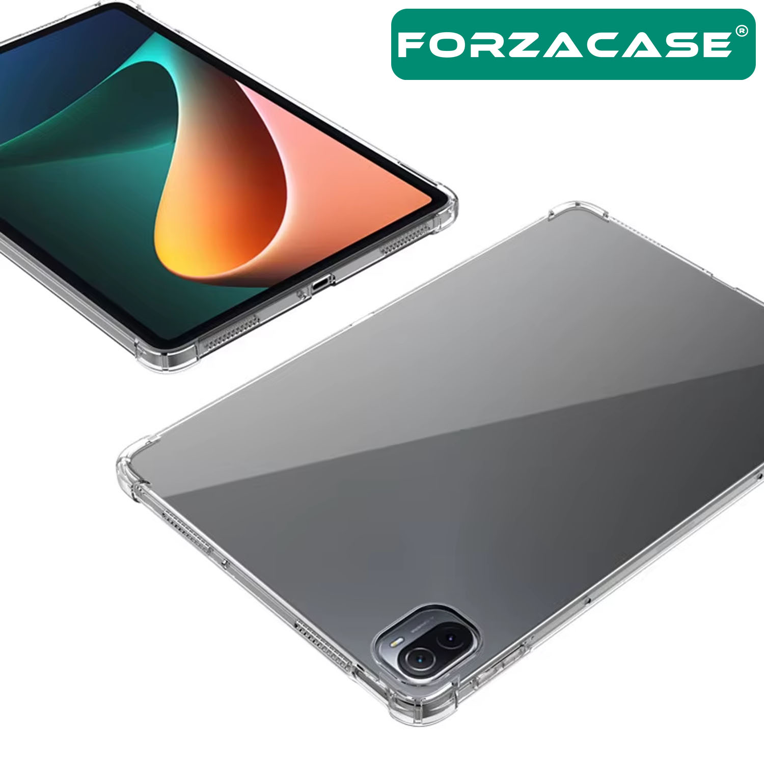Forzacase Xiaomi Pad 5 11 inch Teblet ile uyumlu Anti Shock Silikon Kılıf Şeffaf - FC014