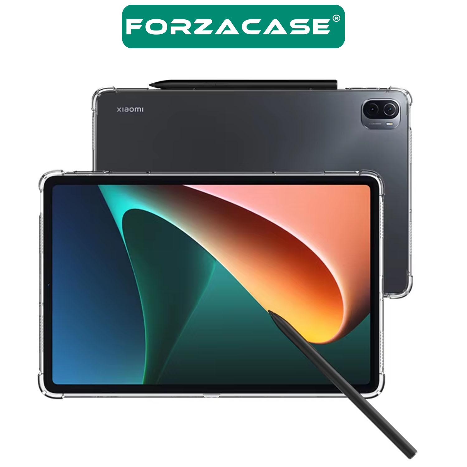 Forzacase Xiaomi Pad 5 11 inch Teblet ile uyumlu Anti Shock Silikon Kılıf Şeffaf - FC014