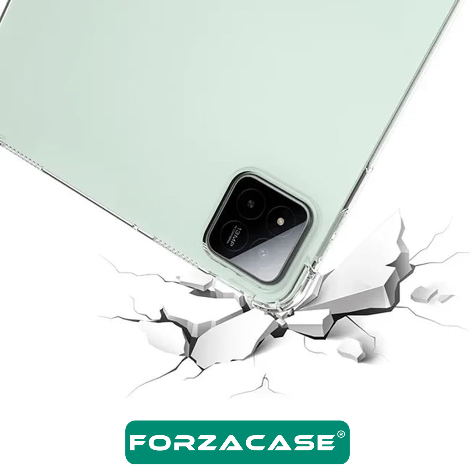 Forzacase Xiaomi Pad 7 / Pad 7 Pro 11.2 inch ile uyumlu Anti Shock Silikon Kılıf Şeffaf - FC014