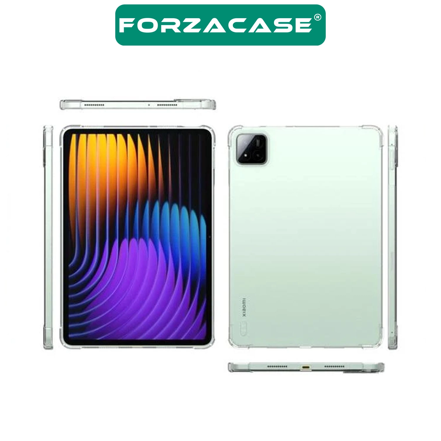 Forzacase Xiaomi Pad 8 / Pad 8 Pro 11.2 inch ile uyumlu Anti Shock Silikon Kılıf Şeffaf - FC014
