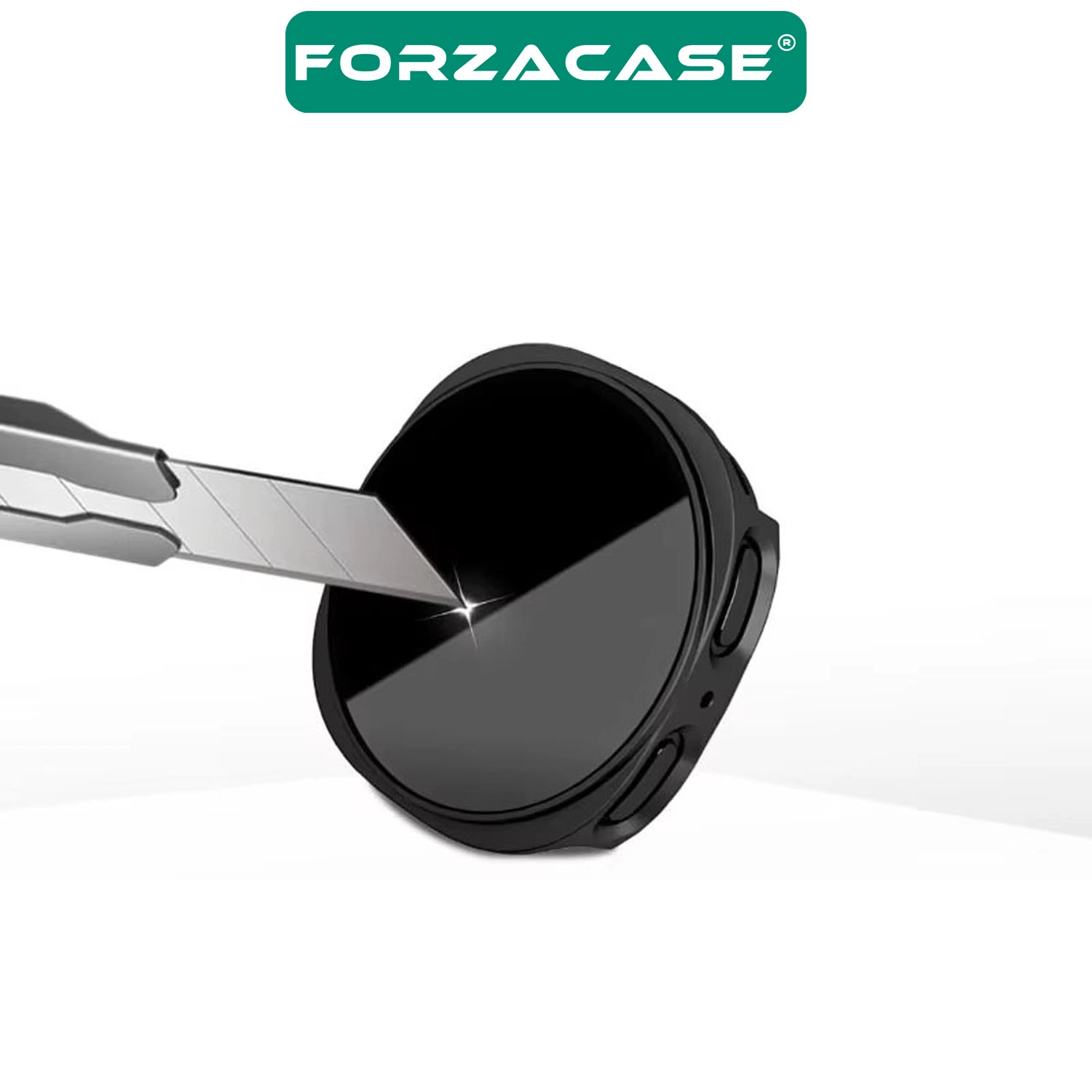 Forzacase Samsung Galaxy Watch 8 Classic 46mm için Ekran Korumalı Sert Rubber Kılıf FC015