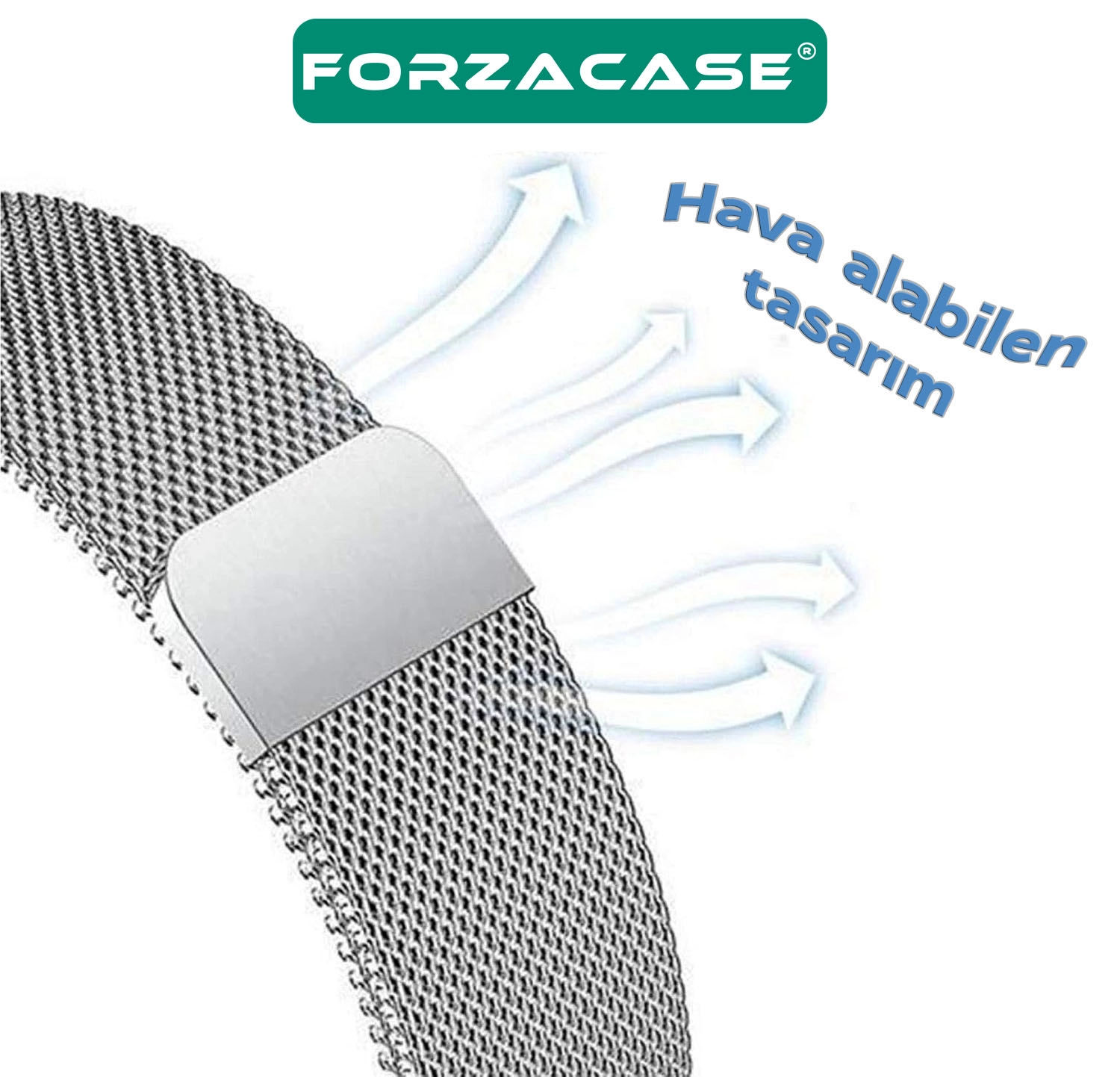 Forzacase Huawei Fit 4 / Fit 4 Pro ile uyumlu Metal Mıknatıslı Manyetik Kordon Kayış - FC634