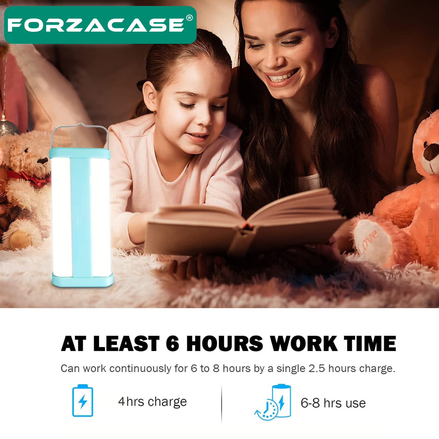 Forzacase 4 Taraflı Güneş Enerjili Solar Kamp Lambası 32 LED Parlak Işık 2000 mAh Şarjlı - FC349