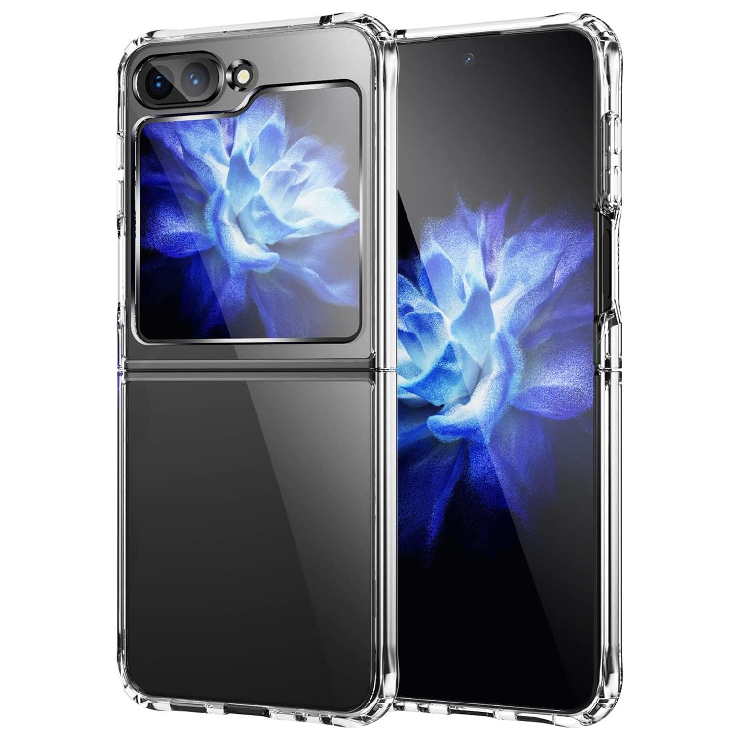 Forzacase Samsung Galaxy Z Flip6 ile uyumlu Crystal Serisi Anti Shock Sert Silikon Kılıf