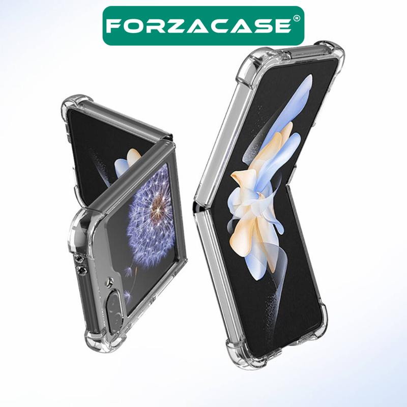 Forzacase Samsung Galaxy Z Flip6 ile uyumlu Crystal Serisi Anti Shock Sert Silikon Kılıf
